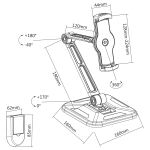 InLine Tablet Halterung für Wand- oder Tischmontage, universal für 4,7"-12,9"