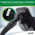 InLine Cupholder-Fuß, Getränkehalter-Adapter für KFZ-Halterung, flexibel