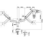 InLine Tischhalterung mit Lifter, für zwei Monitore bis 82cm (32"), 9kg