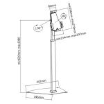 InLine Tablet-Halterung zur Präsentation, abschließbar, für 7,9" - 11" Tablets