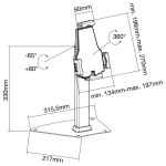 InLine Tablet-Thekenhalterung, abschließbar, für 7,9" - 11" Tablets