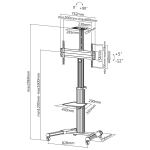 InLine TV-Wagen, für Displays 37"-70" (94-178 cm), max. 50 kg