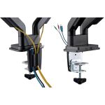 InLine Tischhalterung mit Lifter & USB/Audio, 2 Monitore bis 81cm (32"),schwarz