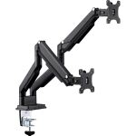 InLine Tischhalterung mit Lifter & USB/Audio, 2 Monitore bis 81cm (32"),schwarz