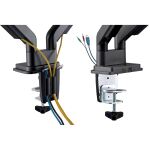 InLine Tischhalterung mit Lifter & USB/Audio, 2 Monitore bis 81cm (32"),schwarz