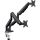 InLine Tischhalterung mit Lifter & USB/Audio, 2 Monitore bis 81cm (32"),schwarz