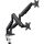 InLine Tischhalterung mit Lifter & USB/Audio, 2 Monitore bis 81cm (32"),schwarz