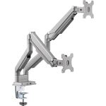 InLine Tischhalterung mit Lifter & USB/Audio, 2 Monitore bis 81cm (32"),silber