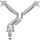 InLine Tischhalterung mit Lifter & USB/Audio, 2 Monitore bis 81cm (32"),silber
