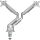 InLine Tischhalterung mit Lifter & USB/Audio, 2 Monitore bis 81cm (32"),silber