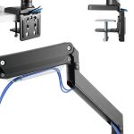 InLine Tischhalterung mit Lifter+USB, beweglich, für 3 Monitore bis 69cm (27")