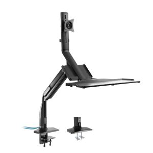 InLine Workstation-Tischhalterung mit Lifter, beweglich, bis 81cm (32") / 9kg