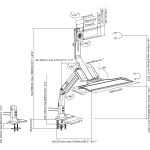 InLine Workstation-Tischhalterung mit Lifter, beweglich, bis 81cm (32") / 9kg