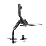 InLine Workstation-Tischhalterung mit Lifter, beweglich, bis 81cm (32") / 9kg