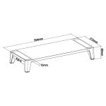 InLine Monitor Podest+ mit 2x USB und QC3 Ladeports, 80mm, max. 15kg