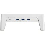 InLine Monitor Podest+ mit 2x USB und QC3 Ladeports, 80mm, max. 15kg