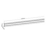 InLine Slatwall Panel Aluminium, für Wandhalterung, weiß, 1,2m