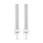 InLine Slatwall Befestigungssäulen Aluminium, für Tischhalterung Panel, 2er Set