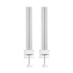 InLine Slatwall Befestigungssäulen Aluminium, für Tischhalterung Panel, 2er Set
