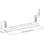 InLine Universal Kabelführungsschiene, 3-Stufen 80/100/120cm