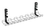 InLine Kabelführungs-Gitter 60cm für Tischmontage mit Schraubklemmen, schwarz