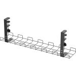 InLine Kabelführungs-Gitter 60cm für Tischmontage mit Schraubklemmen, schwarz