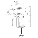 InLine Tischklemme für Steckdosenleiste, drehbar, Schraubklemme, weiß