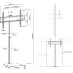 InLine TV-Standfuß, höhenverstellbar, schwenkbar, 37" - 70", max. 40 kg