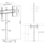 InLine TV-Standfuß, höhenverstellbar, schwenkbar, 37" - 70", max. 40 kg