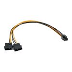 InLine Stromadapter int., 2x4pol zu 6pol für PCIe (PCI-Express) Grafikkarten