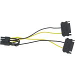 InLine Stromadapter intern, 2x SATA zu 8pol für PCIe (PCI-Express) Grafikkarten