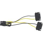 InLine Stromadapter intern, 2x SATA zu 8pol für PCIe (PCI-Express) Grafikkarten