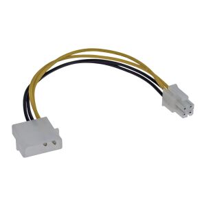 InLine Stromadapter intern, 4pol Netzteil zu 4pol Mainboard, 0,20m