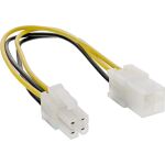 InLine Strom Verlängerung intern, P4 4pol ST / BU, Netzteil zu Mainboard, 0,20m