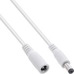 InLine DC Verlängerungskabel, 5,5 x 2,1 mm, AWG 24, weiß, 2 m