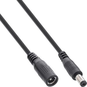 InLine DC Verlängerungskabel, 5,5 x 2,1 mm, AWG 24, schwarz, 5 m