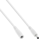 InLine DC Verlängerungskabel, 4,0 x 1,7 mm, AWG 24, weiß, 5 m