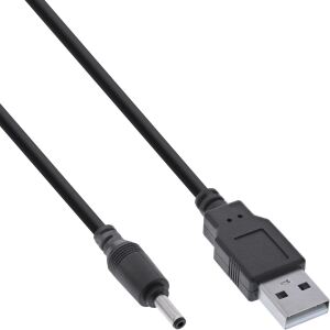 InLine USB DC Stromadapterkabel, USB A Stecker zu DC 3,5x1,35mm 1m