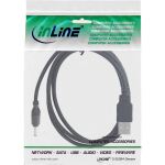 InLine USB DC Stromadapterkabel, USB A St zu DC 5,5x2,10mm Hohlstecker, 1m