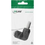 InLine DC Adapter, 5,5 x 2,5mm DC Hohlstecker Stecker/Buchse gewinkelt schwarz