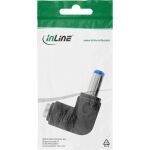 InLine DC Adapter, 5,5 x 2,1mm DC Hohlstecker Stecker/Buchse gewinkelt, schwarz