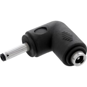 InLine DC Adapter, 3,5 x 1,35 mm, Stecker/Buchse, gewinkelt, schwarz