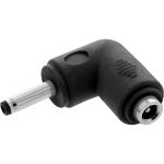 InLine DC Adapter, 3,5 x 1,35 mm, Stecker/Buchse, gewinkelt, schwarz