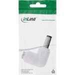 InLine DC Adapter, 5,5 x 2,1 mm, Stecker/Buchse, gewinkelt, weiß