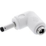 InLine DC Adapter, 4,0 x 1,7 mm, Stecker/Buchse, gewinkelt, weiß