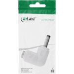 InLine DC Adapter, 4,0 x 1,7 mm, Stecker/Buchse, gewinkelt, weiß
