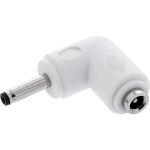 InLine DC Adapter, 3,5 x 1,35 mm, Stecker/Buchse, gewinkelt, weiß