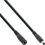 InLine DC Verlängerungskabel, DC Stecker/Buchse 4,0x1,7mm, AWG 18, schwarz,1m