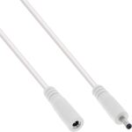 InLine DC Verlängerungskabel, DC Stecker/Buchse 3,5x1,35mm, AWG 18, weiß 1m