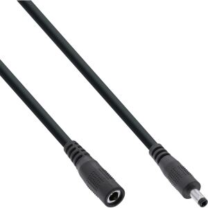 InLine DC Verlängerungskabel, DC Stecker/Buchse 4,0x1,7mm, AWG 18, schwarz 2m
